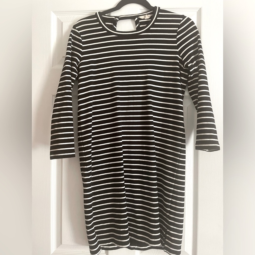 Black & White Striped Madewell Dress, Size Small